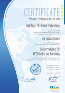 Certificate Teckenberg